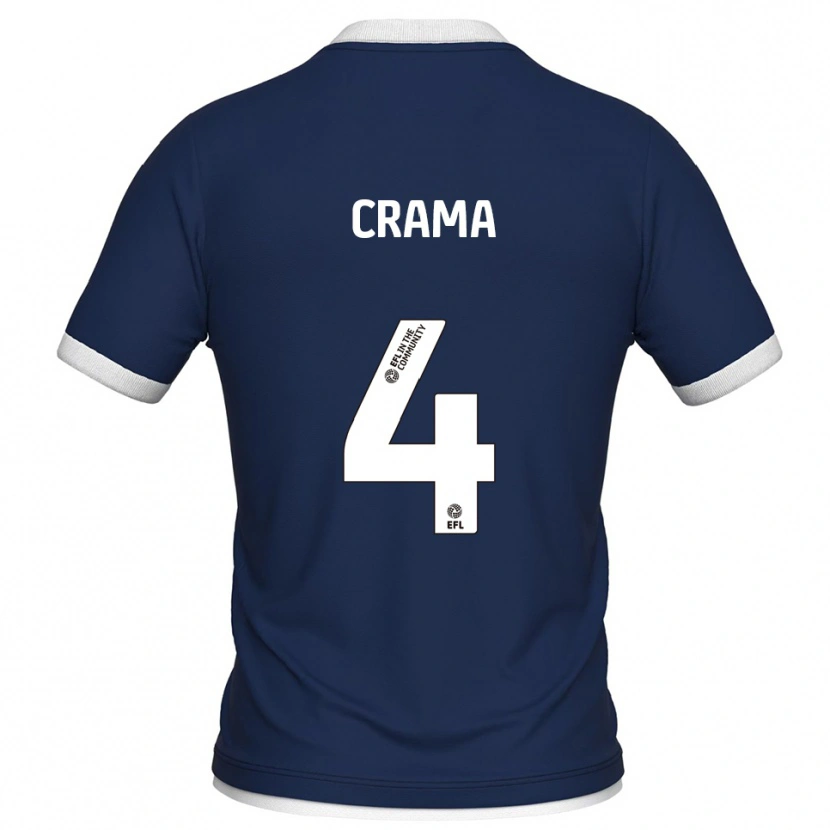 Danxen Mujer Camiseta Tristan Crama #4 Azul Marino Blanco 1ª Equipación 2025/26 La Camisa