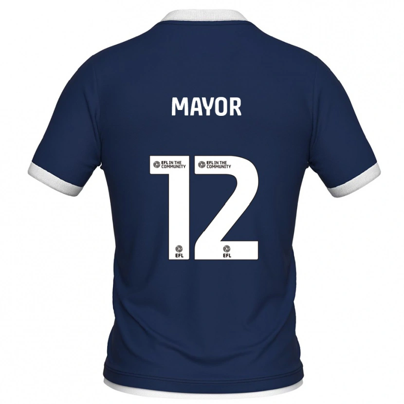 Danxen Mujer Camiseta Adam Mayor #12 Azul Marino Blanco 1ª Equipación 2025/26 La Camisa