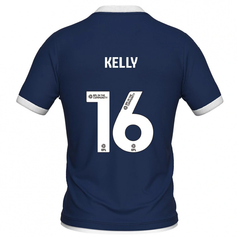 Danxen Mujer Camiseta Daniel Kelly #16 Azul Marino Blanco 1ª Equipación 2025/26 La Camisa