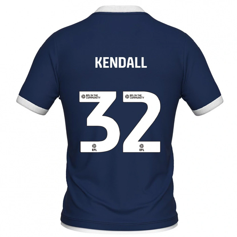 Danxen Mujer Camiseta Sheldon Kendall #32 Azul Marino Blanco 1ª Equipación 2025/26 La Camisa