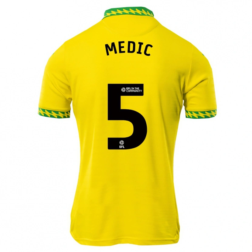 Danxen Mujer Camiseta Jakov Medic #5 Blanco Verde 1ª Equipación 2025/26 La Camisa