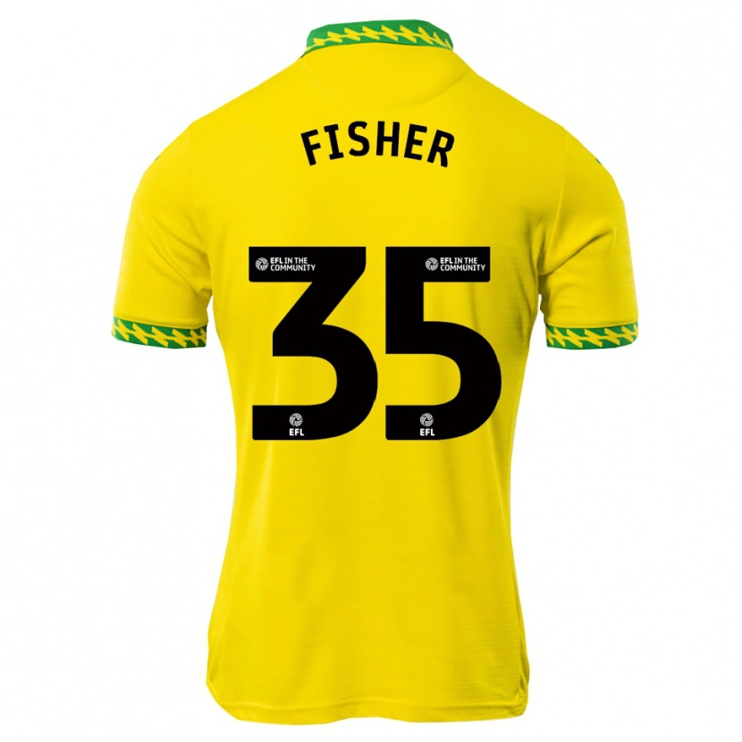 Danxen Mujer Camiseta Kellen Fisher #35 Blanco Verde 1ª Equipación 2025/26 La Camisa