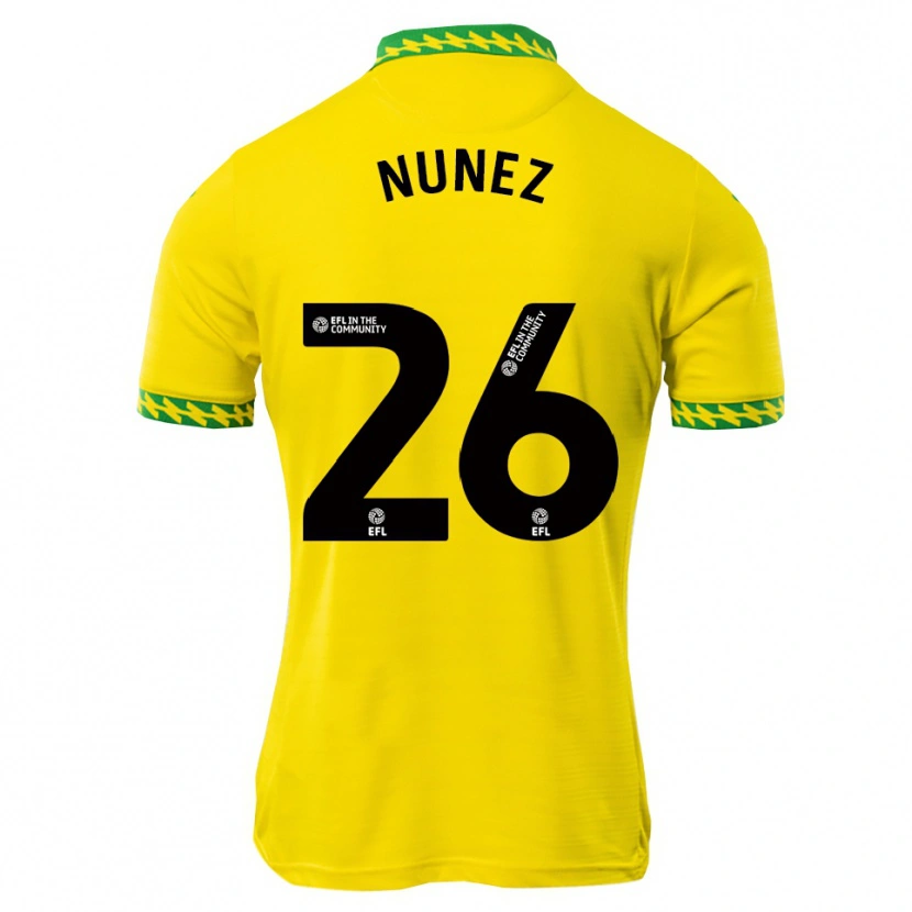 Danxen Mujer Camiseta Marcelino Núñez #26 Blanco Verde 1ª Equipación 2025/26 La Camisa