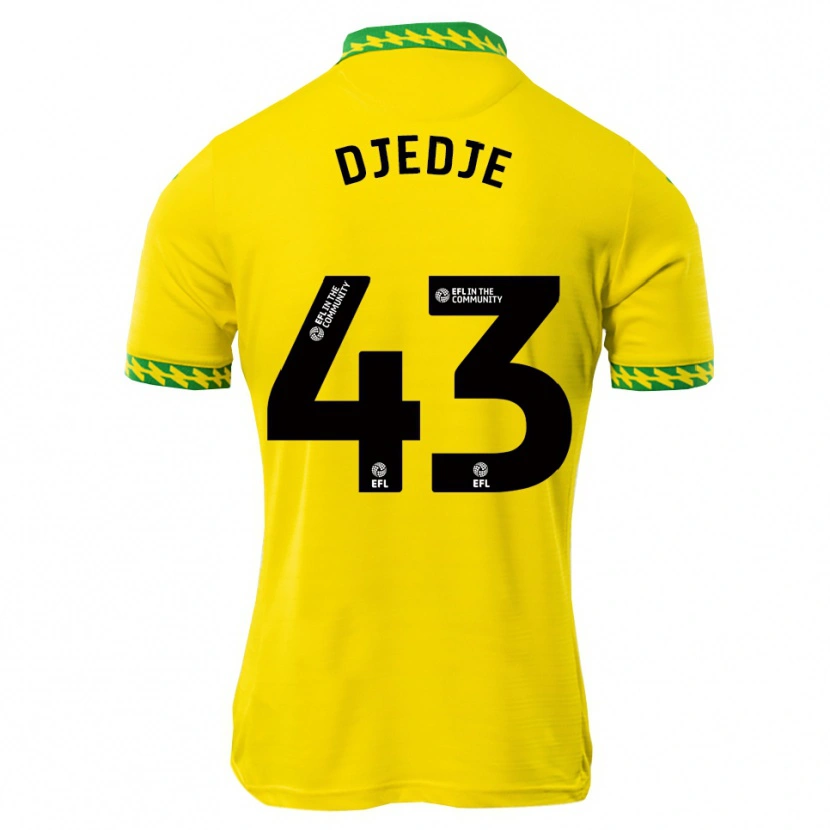 Danxen Mujer Camiseta Uriah Djedje #43 Blanco Verde 1ª Equipación 2025/26 La Camisa