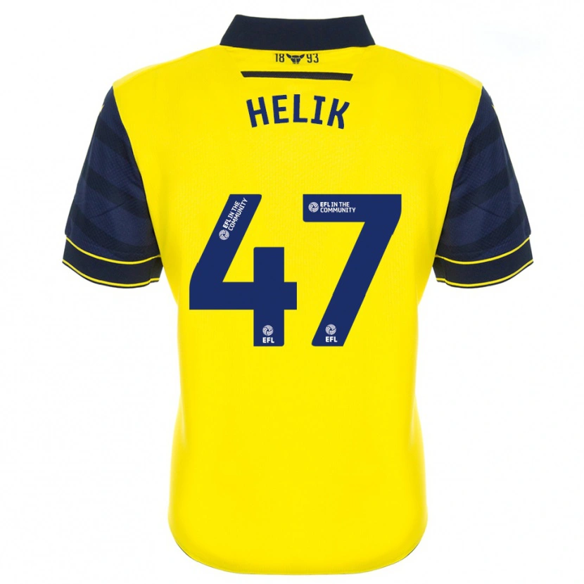 Danxen Mujer Camiseta Michal Helik #47 Amarillo Azul Marino 1ª Equipación 2025/26 La Camisa