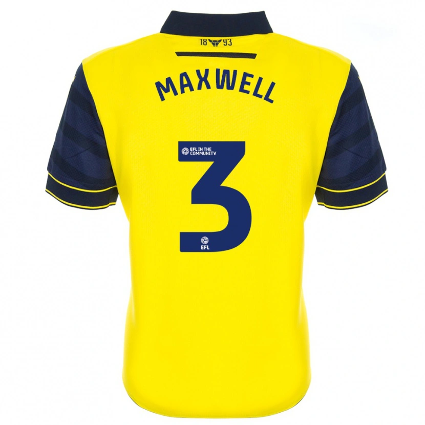 Danxen Mujer Camiseta Rashane Maxwell #3 Amarillo Azul Marino 1ª Equipación 2025/26 La Camisa