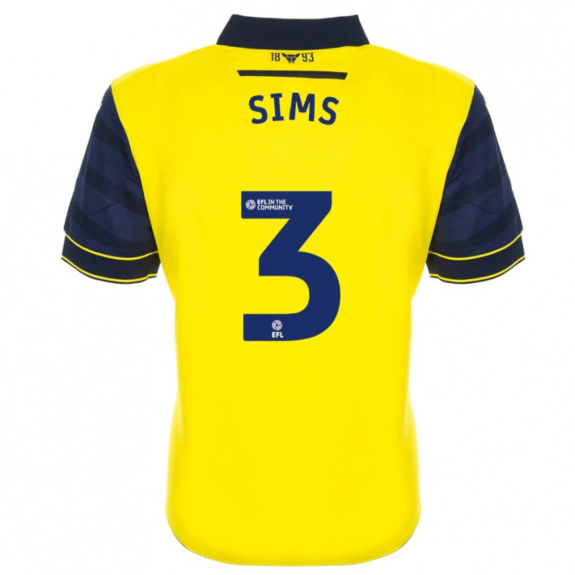Danxen Mujer Camiseta Gemma Sims #3 Amarillo Azul Marino 1ª Equipación 2025/26 La Camisa