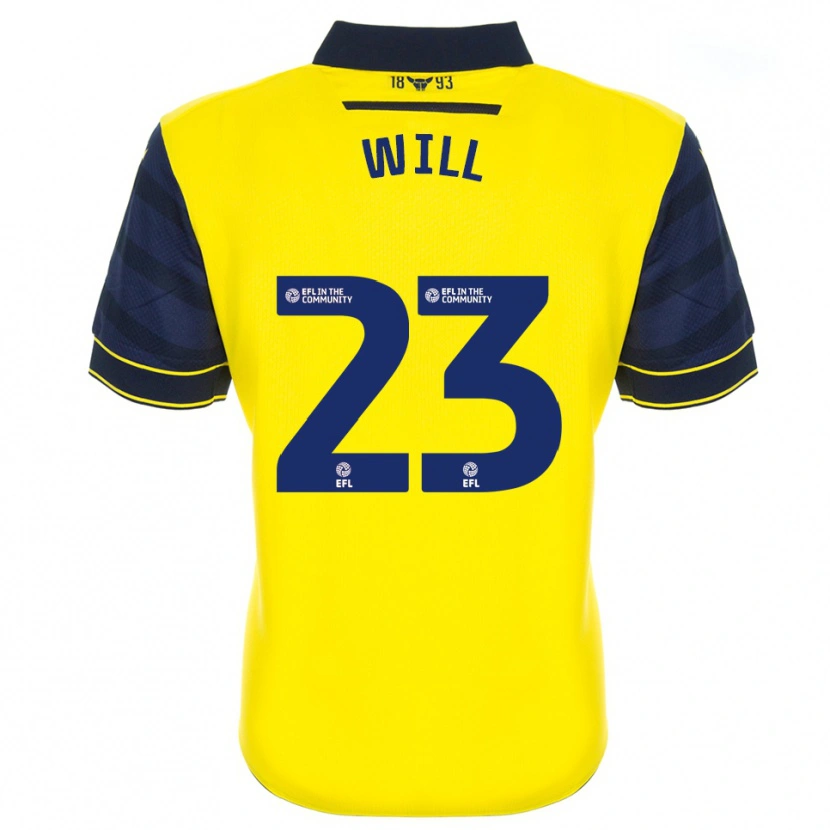 Danxen Mujer Camiseta Merrick Will #23 Amarillo Azul Marino 1ª Equipación 2025/26 La Camisa