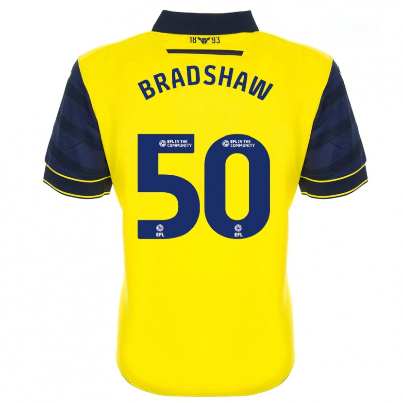 Danxen Mujer Camiseta Tom Bradshaw #50 Amarillo Azul Marino 1ª Equipación 2025/26 La Camisa