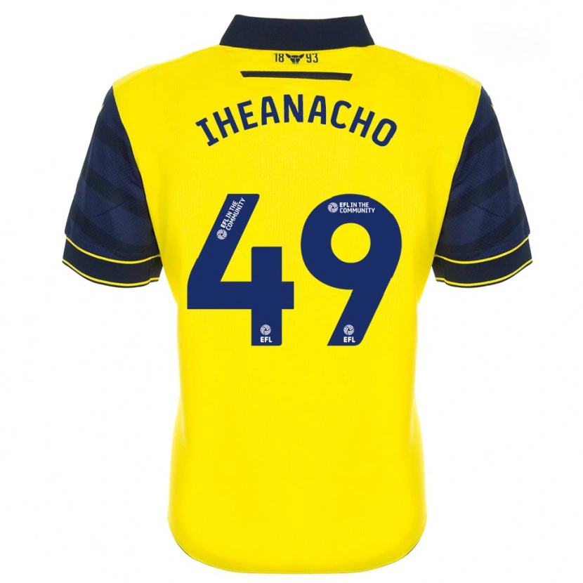 Danxen Mujer Camiseta Josh Iheanacho #49 Amarillo Azul Marino 1ª Equipación 2025/26 La Camisa