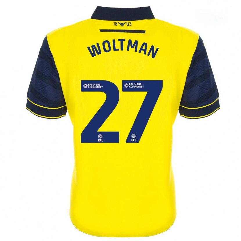 Danxen Mujer Camiseta Max Woltman #27 Amarillo Azul Marino 1ª Equipación 2025/26 La Camisa