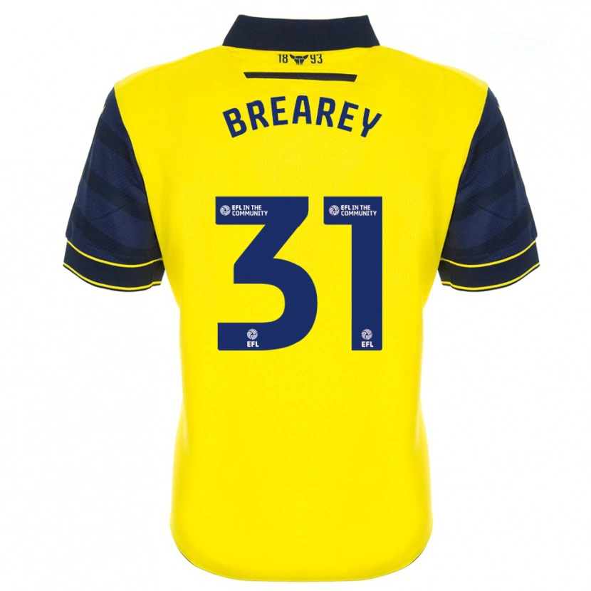Danxen Mujer Camiseta Eddie Brearey #31 Amarillo Azul Marino 1ª Equipación 2025/26 La Camisa