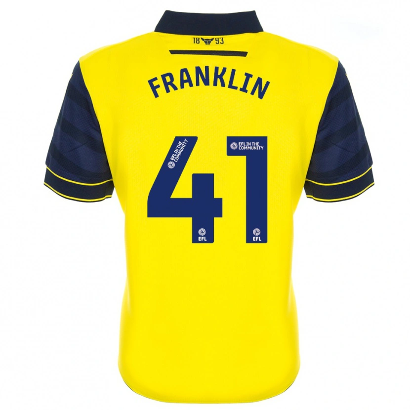 Danxen Mujer Camiseta George Franklin #41 Amarillo Azul Marino 1ª Equipación 2025/26 La Camisa