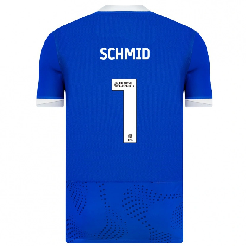 Danxen Mujer Camiseta Nicolas Schmid #1 Azul Blanco 1ª Equipación 2025/26 La Camisa