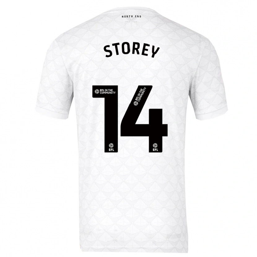 Danxen Mujer Camiseta Jordan Storey #14 Blanco Rojo 1ª Equipación 2025/26 La Camisa