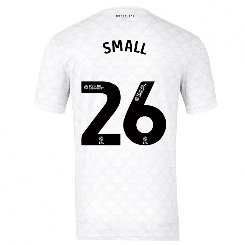 Danxen Mujer Camiseta Thierry Small #26 Blanco Rojo 1ª Equipación 2025/26 La Camisa