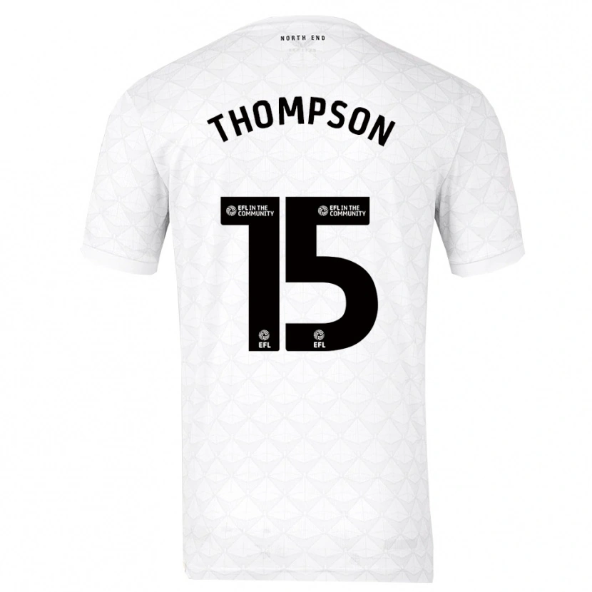 Danxen Mujer Camiseta Jordan Thompson #15 Blanco Rojo 1ª Equipación 2025/26 La Camisa