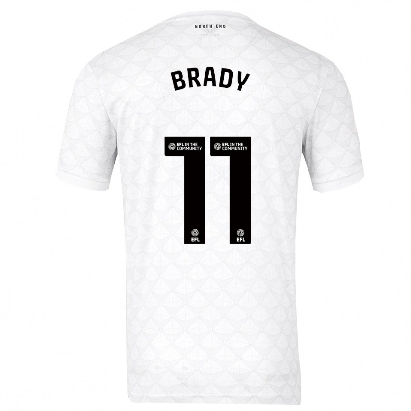 Danxen Mujer Camiseta Robbie Brady #11 Blanco Rojo 1ª Equipación 2025/26 La Camisa