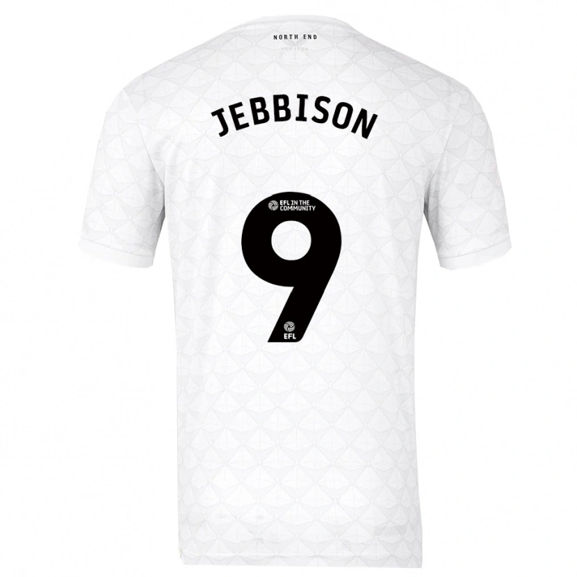 Danxen Mujer Camiseta Daniel Jebbison #9 Blanco Rojo 1ª Equipación 2025/26 La Camisa