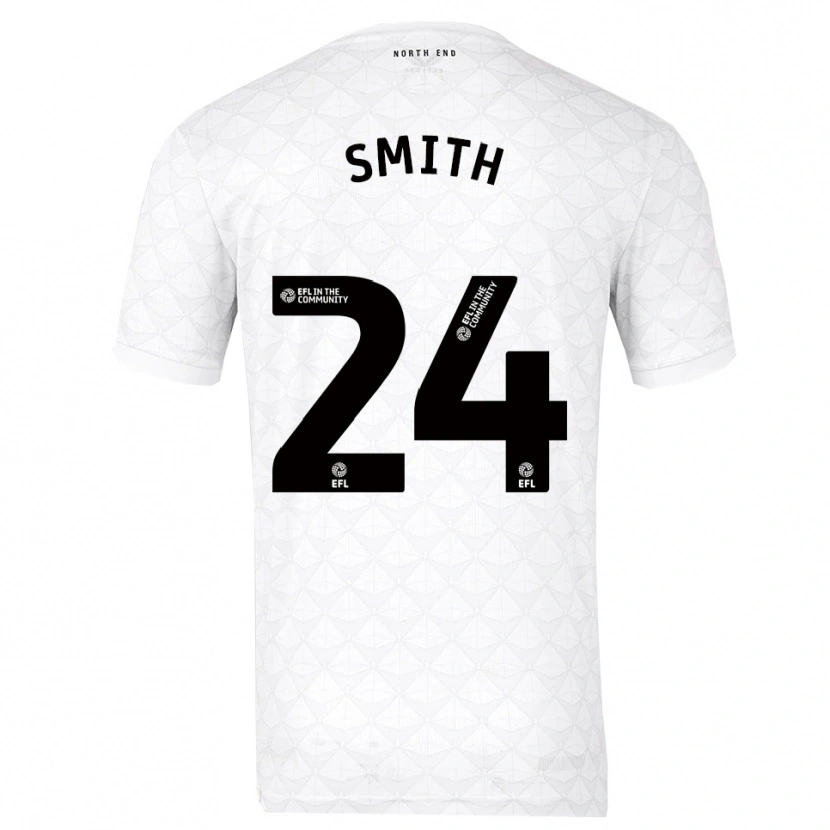 Danxen Mujer Camiseta Michael Smith #24 Blanco Rojo 1ª Equipación 2025/26 La Camisa