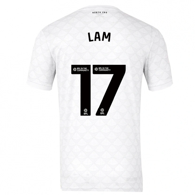 Danxen Mujer Camiseta Isaac Lam #17 Blanco Rojo 1ª Equipación 2025/26 La Camisa