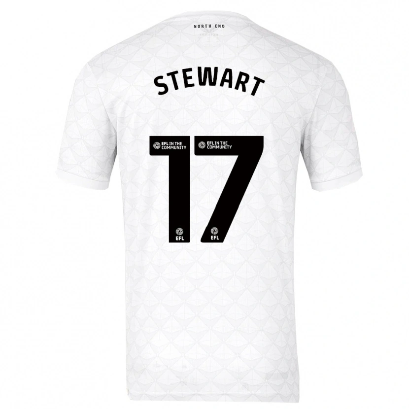 Danxen Mujer Camiseta Layton Stewart #17 Blanco Rojo 1ª Equipación 2025/26 La Camisa