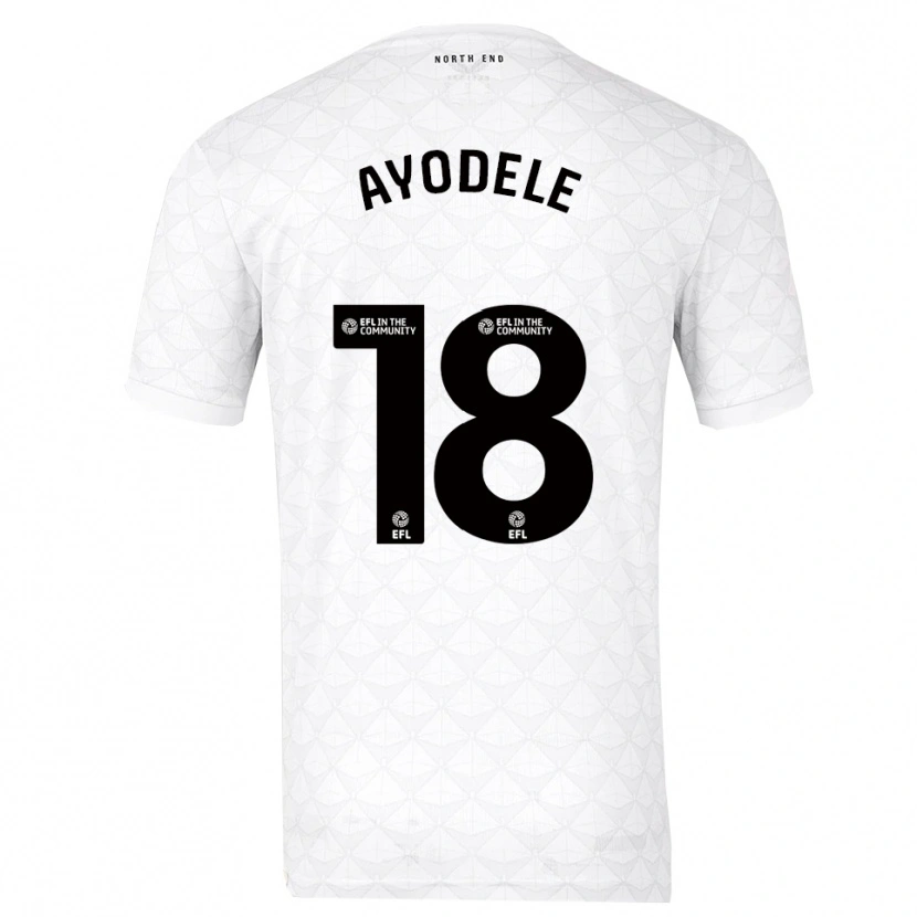 Danxen Mujer Camiseta Michael Ayodele #18 Blanco Rojo 1ª Equipación 2025/26 La Camisa