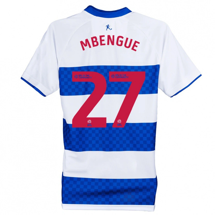 Danxen Mujer Camiseta Amadou Salif Mbengue #27 Azul Blanco 1ª Equipación 2025/26 La Camisa