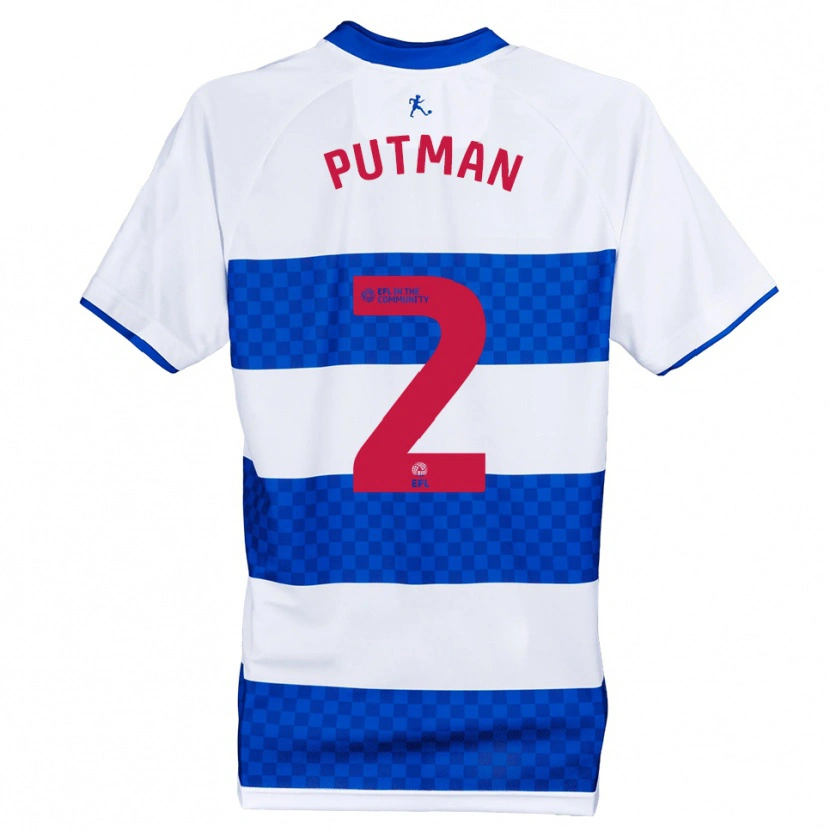 Danxen Mujer Camiseta Jaiden Putman #2 Azul Blanco 1ª Equipación 2025/26 La Camisa