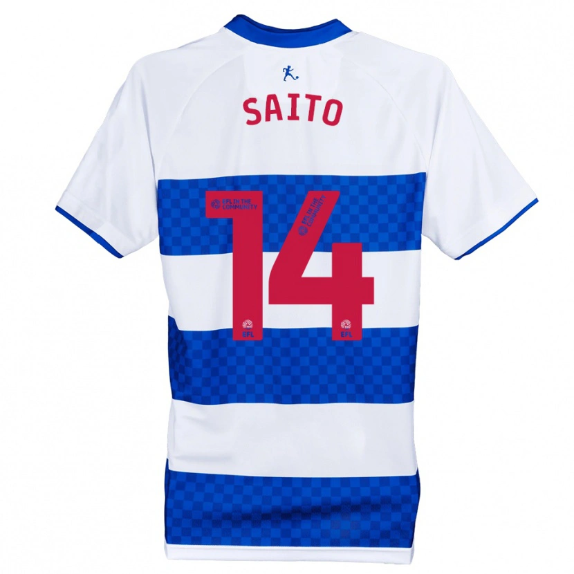 Danxen Mujer Camiseta Koki Saito #14 Azul Blanco 1ª Equipación 2025/26 La Camisa