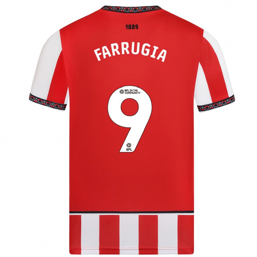 Danxen Mujer Camiseta Maria Farrugia #9 Rojo Blanco 1ª Equipación 2025/26 La Camisa