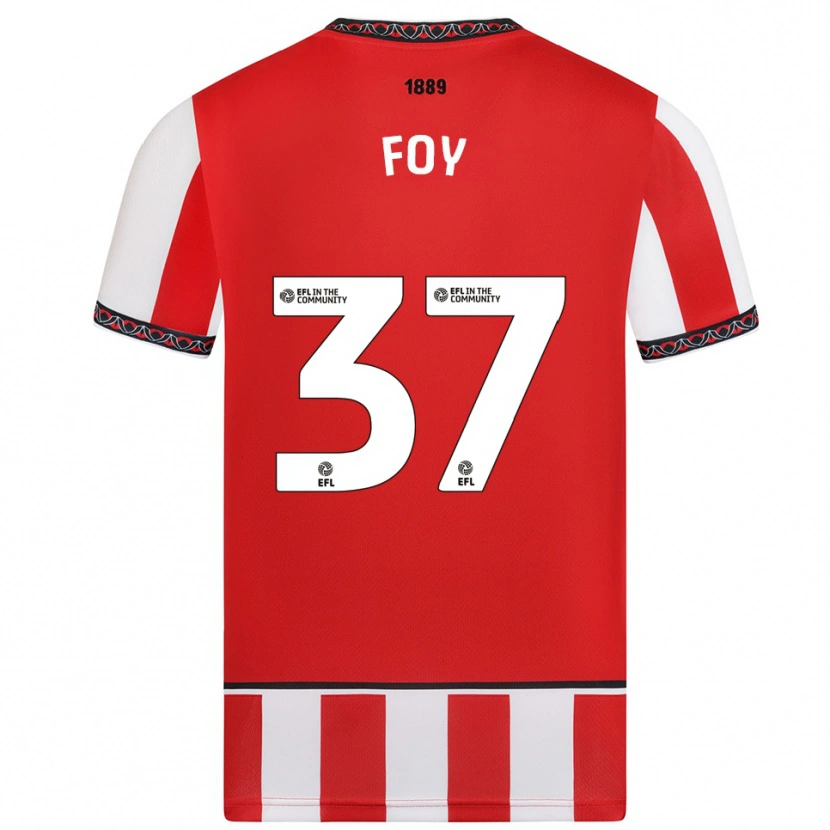 Danxen Mujer Camiseta Grace Foy #37 Rojo Blanco 1ª Equipación 2025/26 La Camisa