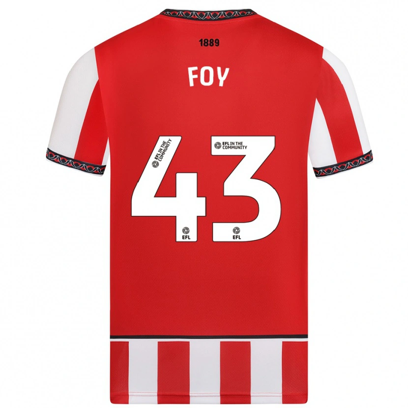Danxen Mujer Camiseta Gus Foy #43 Rojo Blanco 1ª Equipación 2025/26 La Camisa