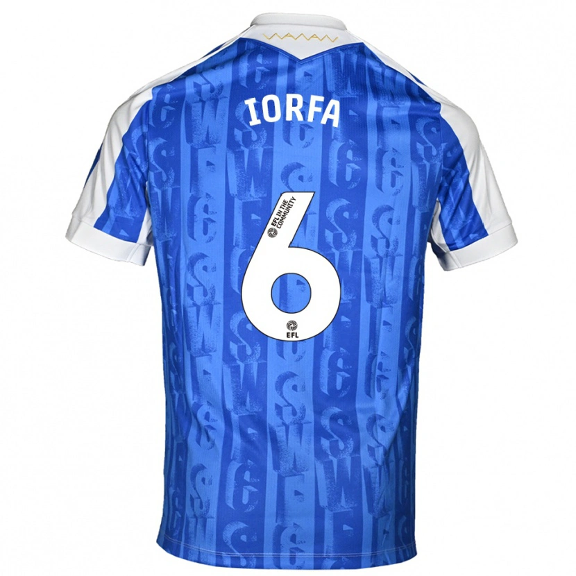 Danxen Mujer Camiseta Dominic Iorfa #6 Azul Blanco 1ª Equipación 2025/26 La Camisa