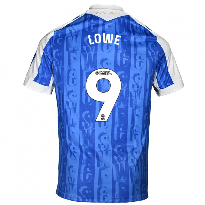 Danxen Mujer Camiseta Jamal Lowe #9 Azul Blanco 1ª Equipación 2025/26 La Camisa