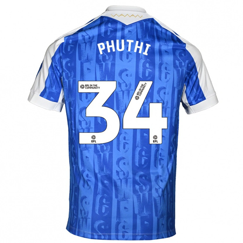 Danxen Mujer Camiseta Joey Phuthi #34 Azul Blanco 1ª Equipación 2025/26 La Camisa