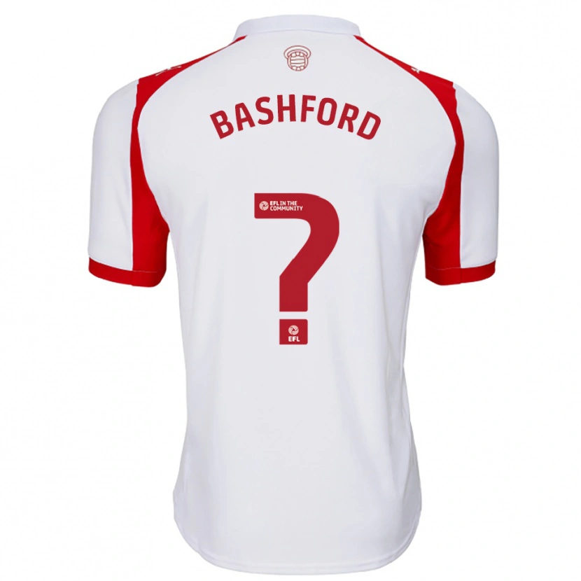 Danxen Mujer Camiseta Mary Bashford #0 Blanco Rojo 1ª Equipación 2025/26 La Camisa