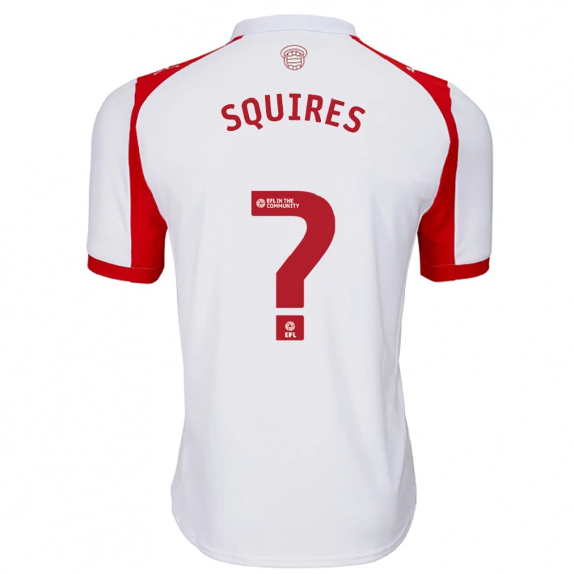 Danxen Mujer Camiseta Joshua Squires #0 Blanco Rojo 1ª Equipación 2025/26 La Camisa