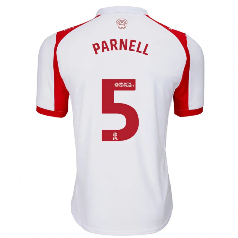 Danxen Mujer Camiseta Rosanna Parnell #5 Blanco Rojo 1ª Equipación 2025/26 La Camisa