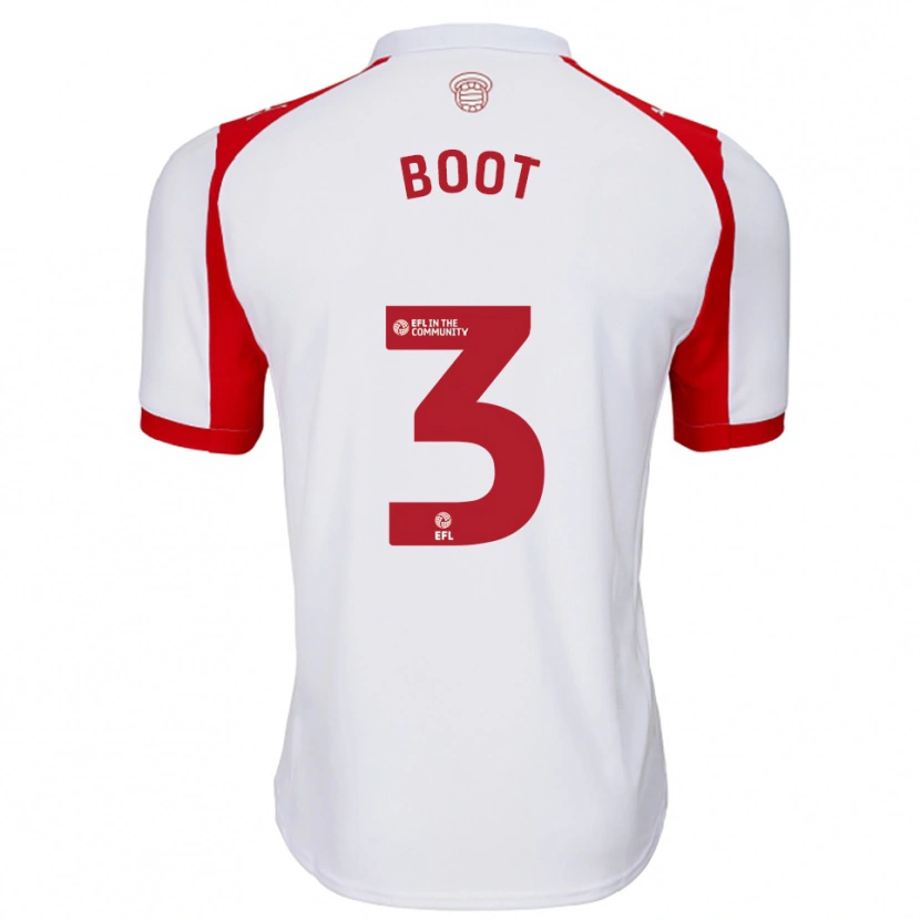 Danxen Mujer Camiseta Nathanael Boot #3 Blanco Rojo 1ª Equipación 2025/26 La Camisa