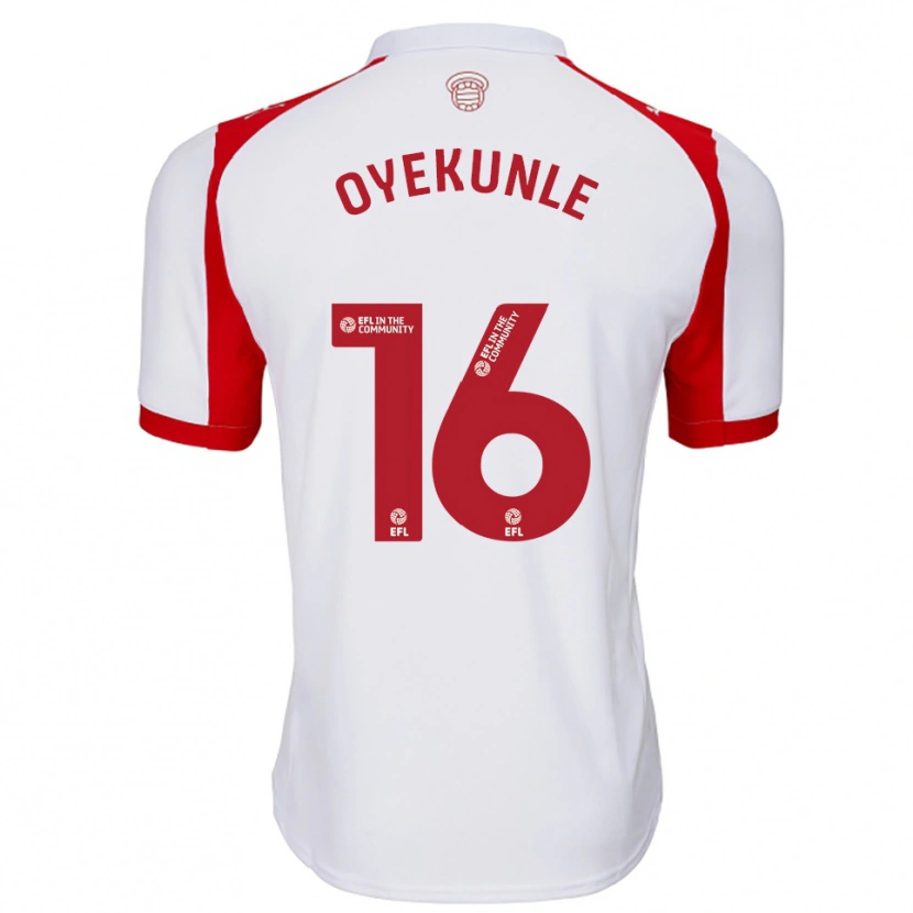 Danxen Mujer Camiseta Nicholas Oyekunle #16 Blanco Rojo 1ª Equipación 2025/26 La Camisa