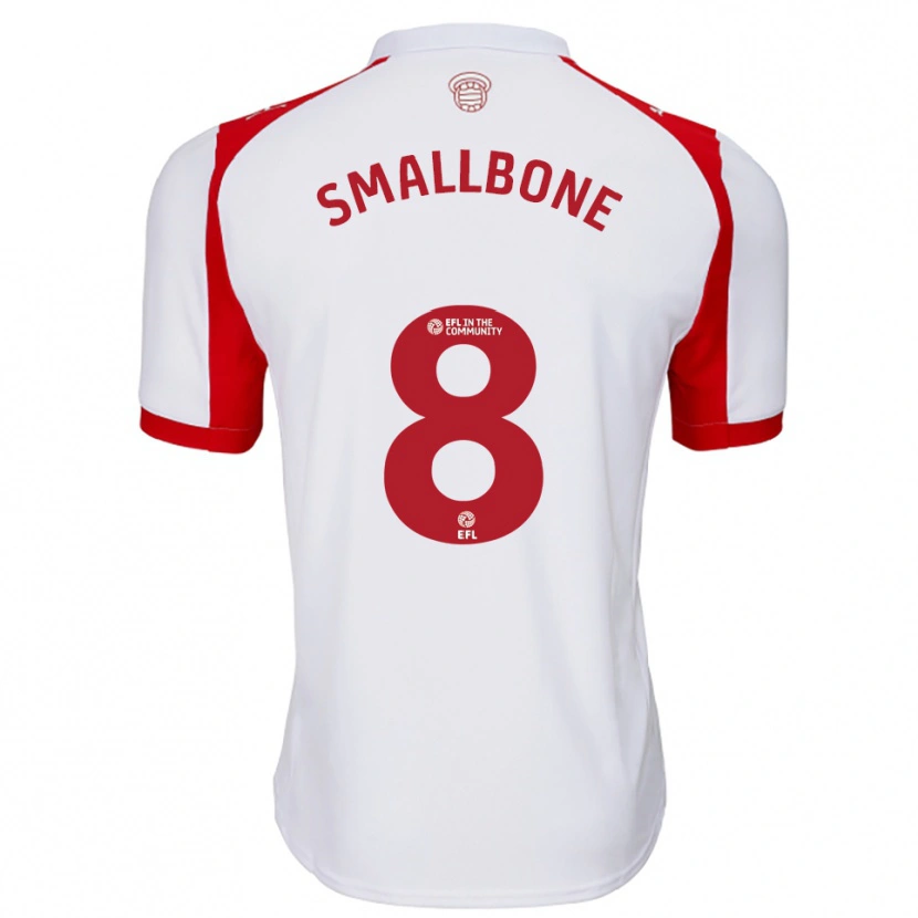 Danxen Mujer Camiseta Will Smallbone #8 Blanco Rojo 1ª Equipación 2025/26 La Camisa