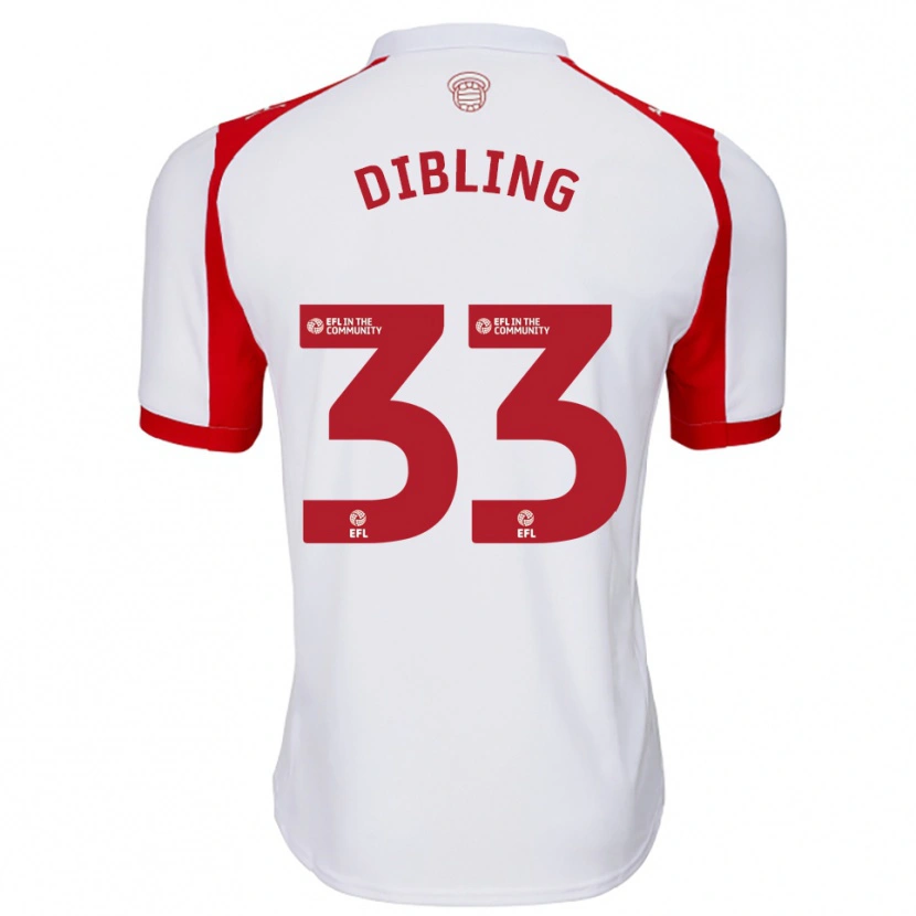 Danxen Mujer Camiseta Tyler Dibling #33 Blanco Rojo 1ª Equipación 2025/26 La Camisa