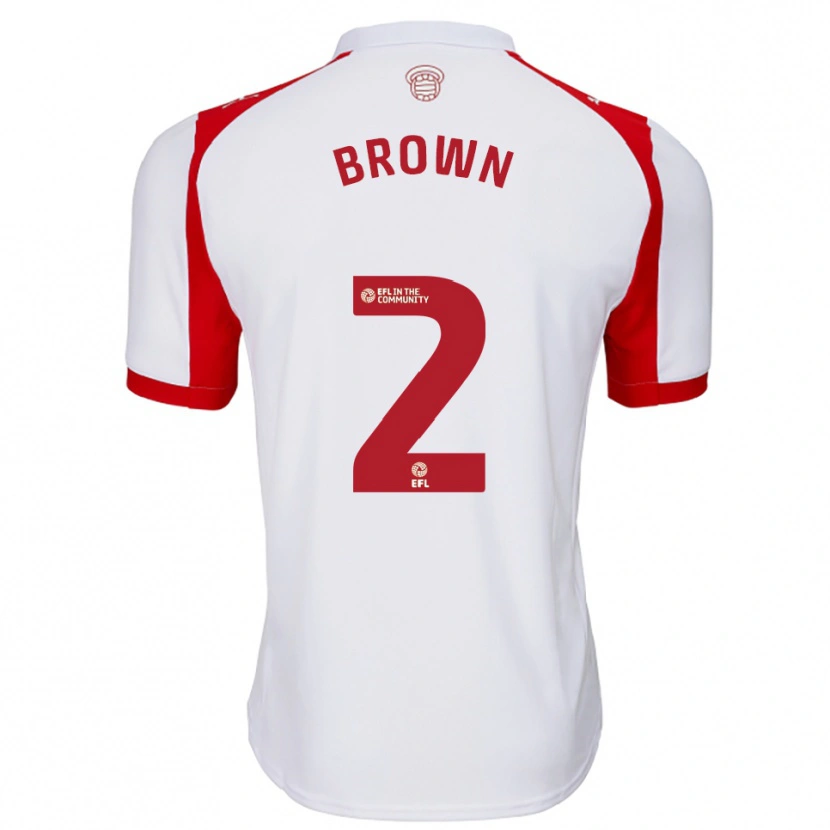 Danxen Mujer Camiseta Rachel Brown #2 Blanco Rojo 1ª Equipación 2025/26 La Camisa