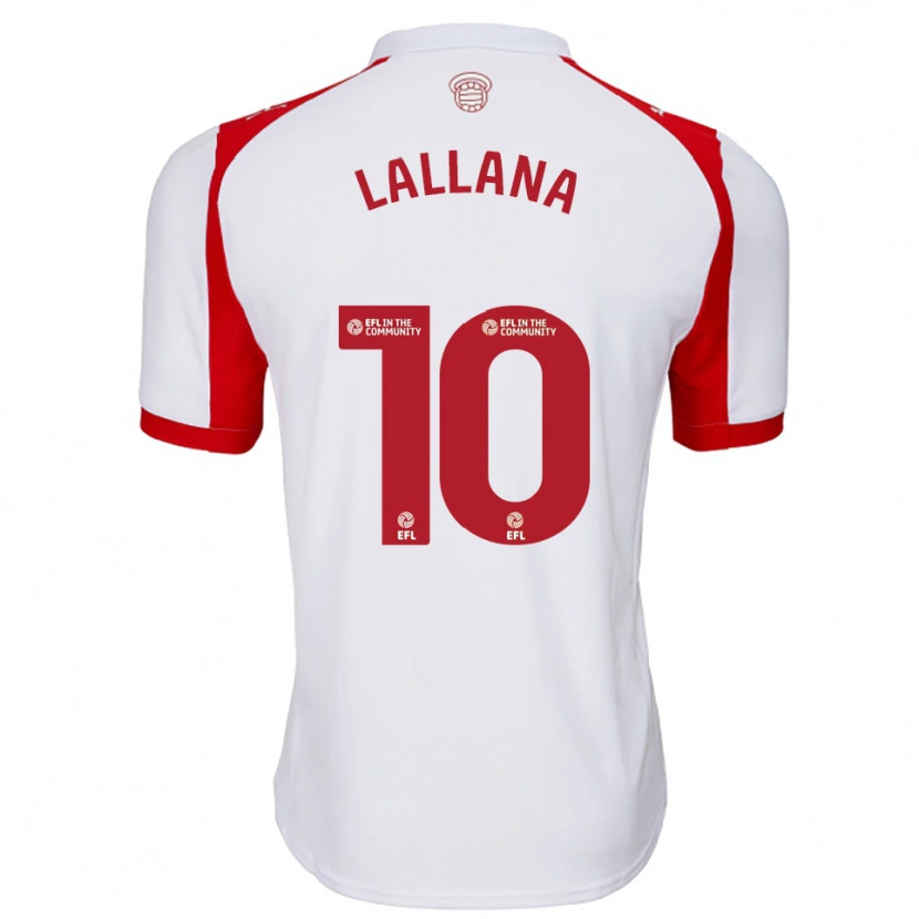 Danxen Mujer Camiseta Adam Lallana #10 Blanco Rojo 1ª Equipación 2025/26 La Camisa