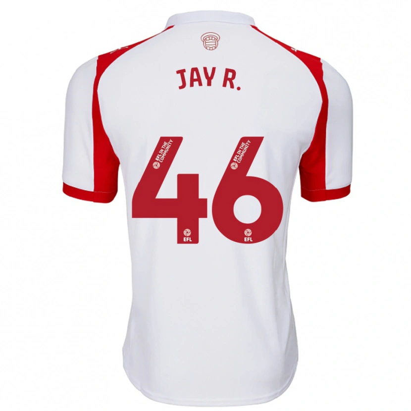 Danxen Mujer Camiseta Jay Robinson #46 Blanco Rojo 1ª Equipación 2025/26 La Camisa