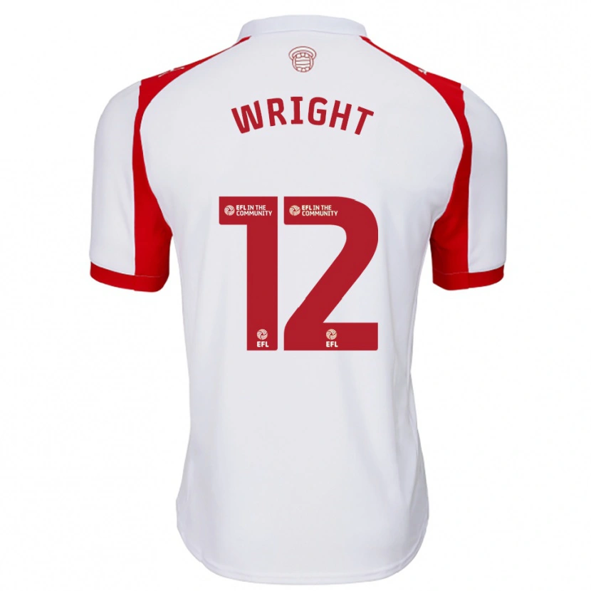 Danxen Mujer Camiseta Josh Wright #12 Blanco Rojo 1ª Equipación 2025/26 La Camisa