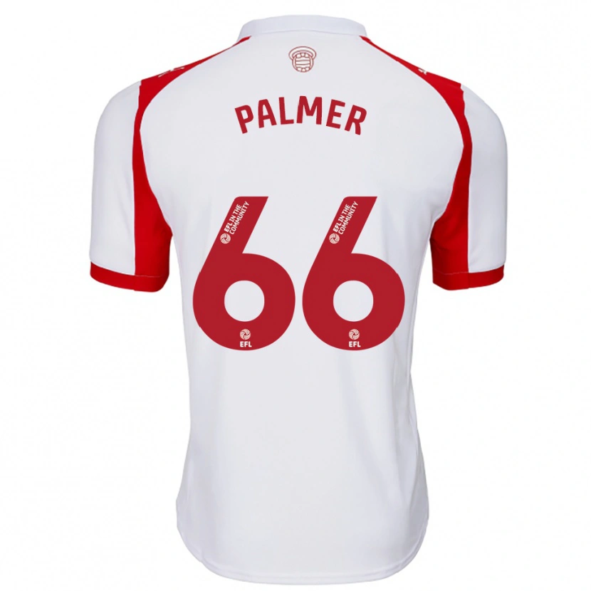 Danxen Mujer Camiseta Aimee Palmer #66 Blanco Rojo 1ª Equipación 2025/26 La Camisa