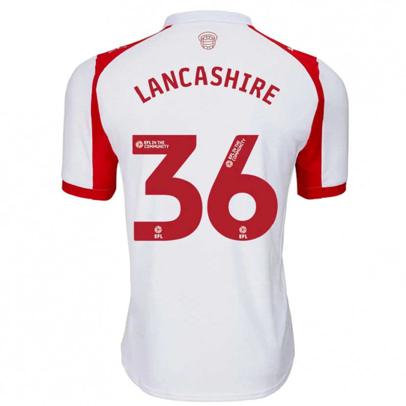 Danxen Mujer Camiseta Olly Lancashire #36 Blanco Rojo 1ª Equipación 2025/26 La Camisa