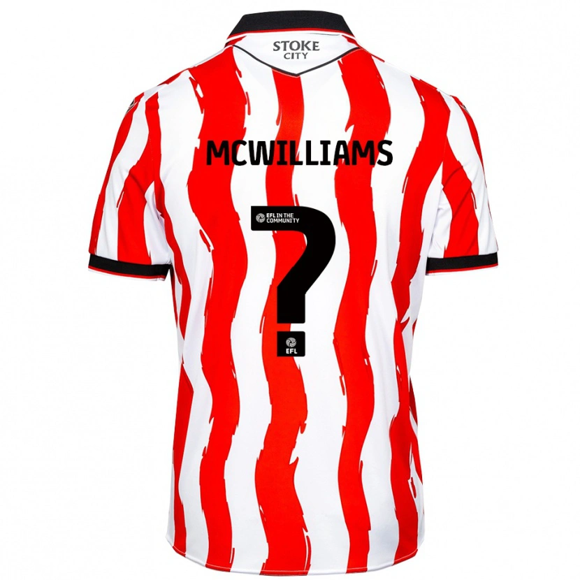 Danxen Mujer Camiseta Josh Mcwilliams #0 Blanco Rojo 1ª Equipación 2025/26 La Camisa